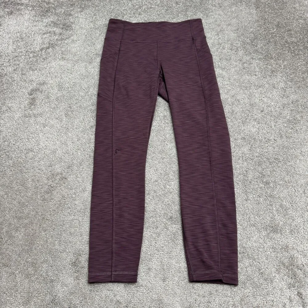Lululemon Invigorate High Rise Compression Tight Leggings Womens 6 Purple W5QLS